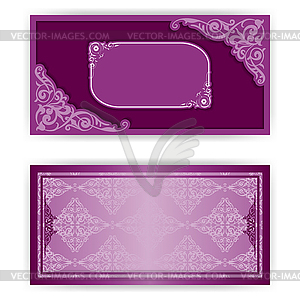 Paper horizontal invitation card - vector clipart