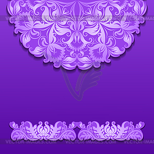 Lace pattern with shadow - vector image