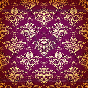 Damask seamless floral pattern - vector clip art