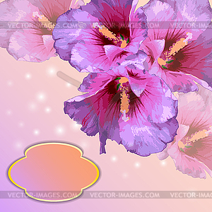 Frame with lovely flowers - royalty-free vector image