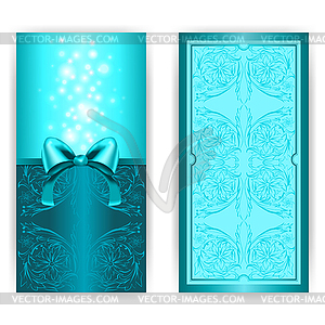 Royal invitation card with bow - vector clipart