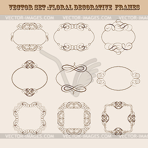 Set of frames for design - vector clipart