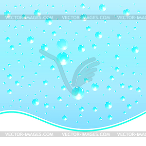 Water Droplets Background - vector clipart