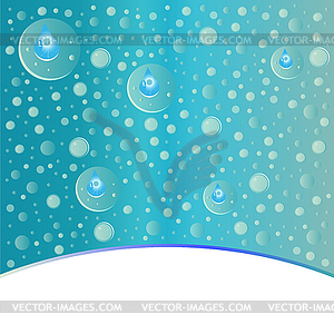 Water, bubble, background - vector image