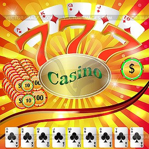 Казино азартные игры - стоковое векторное изображение