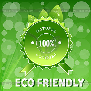 Green ECO FRIENDLY - vector clipart