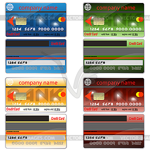 Credit cards - vector clipart