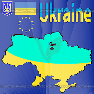 Ukrainian flag - vector clipart