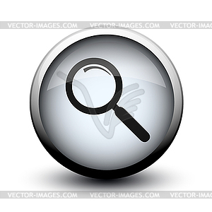 Button loupe 2d - vector image