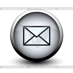 Кнопка сообщение 2d - изображение векторного клипарта