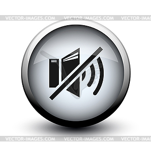 Button sound off 2d - vector clip art