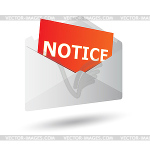 Icon message 3d - vector clipart