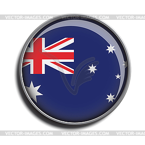 Flag icon web button australia - vector clip art