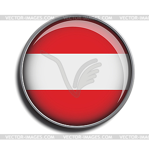 Flag icon web button austria - vector clipart / vector image