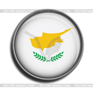 Flag icon web button cyprus - vector clipart