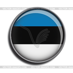 Flag icon web button estonia - vector clip art