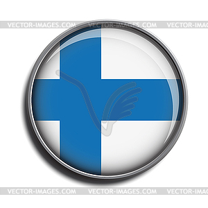 Flag icon web button finland - vector clip art