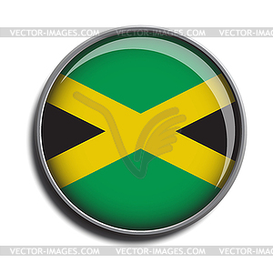 Flag icon web button jamaica - vector clipart / vector image