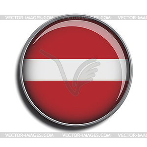 Флаг значок кнопки веб латвия - клипарт в векторном виде