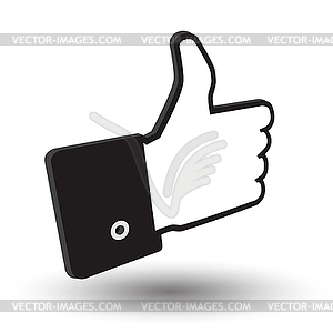 Cursor hand awesome 3d - vector clip art