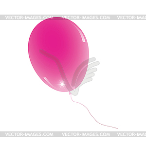 Pink glossy balloon - vector image