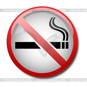 Sign no smoking 2d - color vector clipart