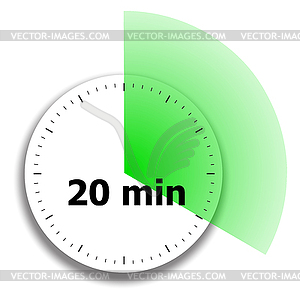 Clock face stopwatch - vector image