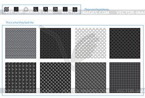 Designtnt carbon patterns - vector clip art