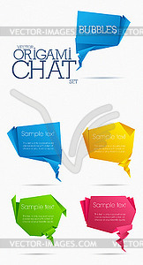 DesignTNT vector origami chat bubbles - vector image