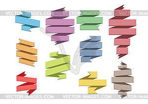 Designtnt vector origami ribbons - royalty-free vector image