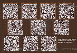 Designtnt vector seamless patterns set  - vector clipart / vector image