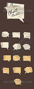 Paper speech bubbles - vector image