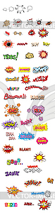 DesignTNT comic bubbles  - vector clipart