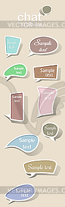 Designtnt scrapbook speech bubbles - vector image