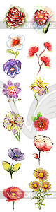 Designtnt vector floral ornaments  - vector clipart