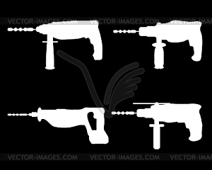 Drills  - stock vector clipart