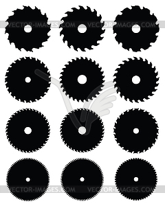 Circular saw blades - vector clip art