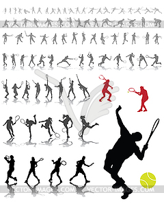 Tennis players - vector image