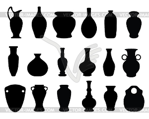 Vases and jars - vector EPS clipart