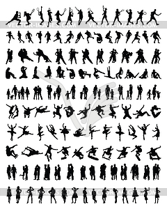 Silhouettes of people  - vector image