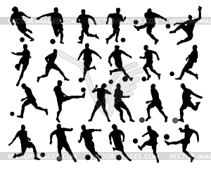 Football players - vector clipart