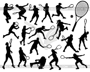  tennis player - vector clipart