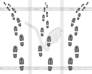 Prints of shoes - vector image