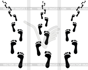Footprints - vector image