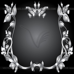 Silver monogram - vector clipart