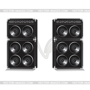 The two loudspeaker - vector clipart