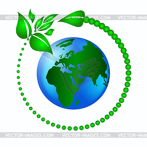 Ecology logo - color vector clipart