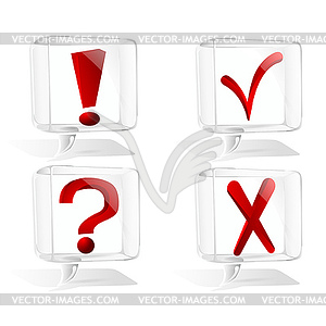 Icon signs symbols - vector clipart