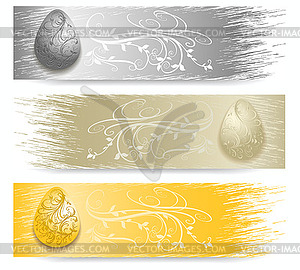 Пасхальное яйцо баннер - векторное графическое изображение