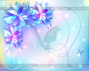 Beautiful abstract background with flowers - vector image